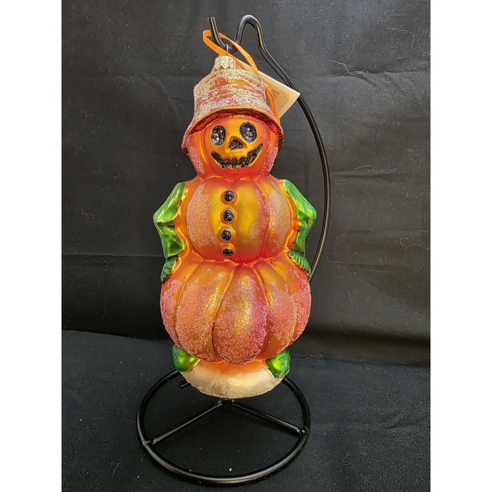 VTG 1999 Christopher Radko Leader of the Patch Pumpkin Halloween Ornament LARGE